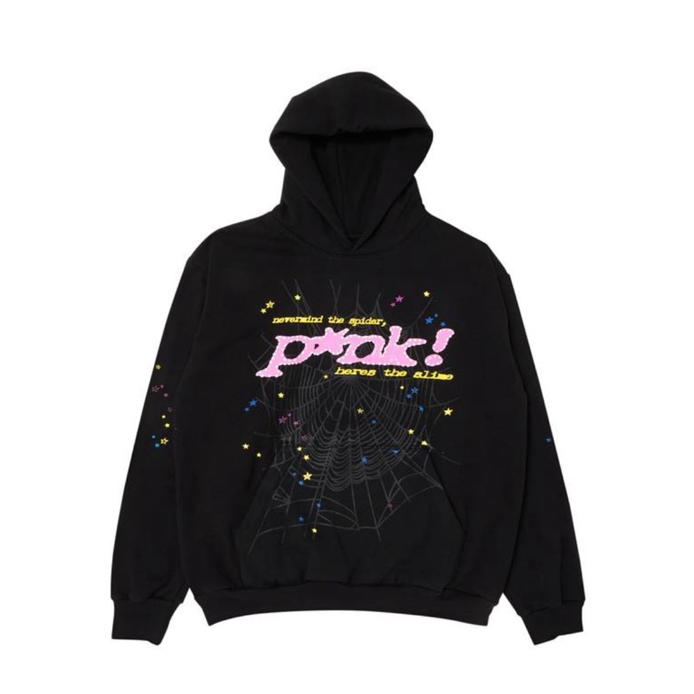 Sp5der Hoodie Black and P*nk. Brand new! Size Medium
